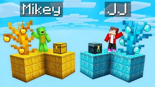 Mikey GOLD vs JJ DIAMOND Skyblock Survival Battle in Minecraft (Maizen)