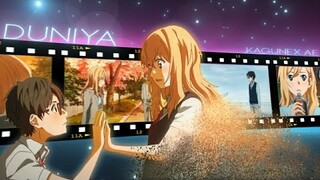 Your lie in April - Duniya | Hindi typography anime edit