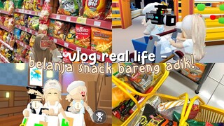 VLOG REAL LIFE#1 !📸 - Belanja Snack bareng Adik Akuu di Alfa!! 🛒🛍 - | Roblox Indonesia 🇮🇩 |