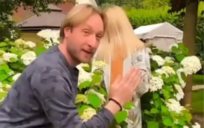 俄罗斯花滑男神普鲁申科入驻抖音和妻子大秀恩爱EvgeniPlushenko 普皇