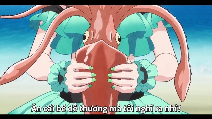 Con mực to bằng cánh tay luôn mà #anime