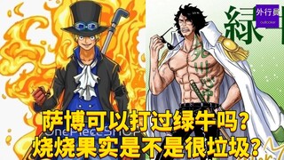 萨博可以打过绿牛吗？烧烧果实是不是很垃圾？#1701