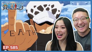 TRAFALGAR LAW WRECKS THE G-5 NAVY LOL | One Piece Episode 585 Couples Reaction & Discussion