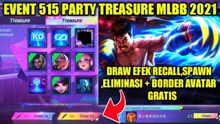 EVENT 515 PARTY TREASURE MOBILE LEGENDS 2021!!! REVIEW SKIN TERBARU PAQUITO