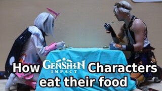 How Genshin Impact Characters Eat Their Food