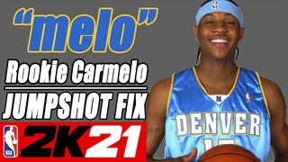 Rookie Carmelo Anthony Jumshot Fix NBA2K21 with Side-by-Side Comparison