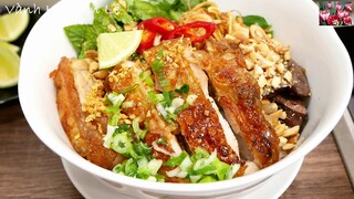 PHỞ GÀ Trộn DA GIÒN - Cách nấu PHỞ TRỘN cấp tốc - Cách làm Gà chiên Da giòn thơm ngon by Vanh Khuyen