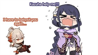 Kazuha is STILL babysitting Raiden for commisions | Genshin Impact