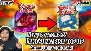 UPDATE GAME NARUTO BLAZING STROM NEW APK JADI NINJUTSU KAISEN DAN CARA TOP UP NYA & GIFTCODE TERBARU