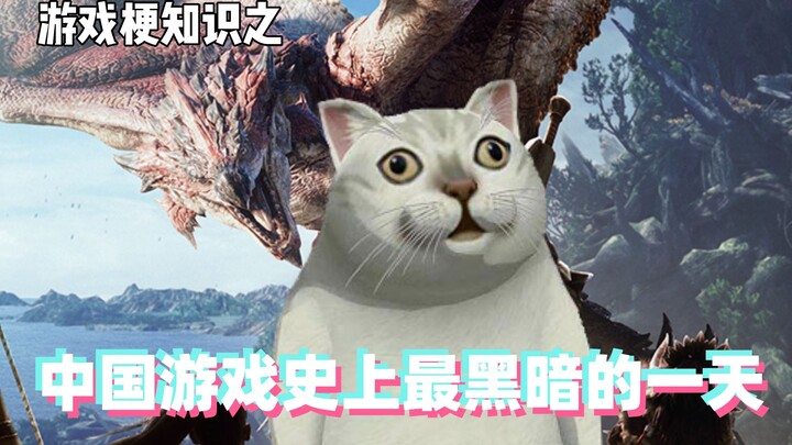 游戏梗知识：中国游戏史上最黑暗的一天