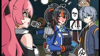 【绝区零】当妮可碰到朱鸢和哲在房间看皇片