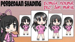 Perbedaan shading | pemula, normal, pro, dan mahir  |lauziya ajibah ~