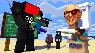 Monster School : SKIBIDI TOILET TITAN TV MAN BECOME A TEACHER - Minecraft Animation