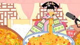 -Mukbang animasi Legenda Zhen Huan｜Mie Zhajiang dengan tahu goreng An Lingrong benar-benar makanan y