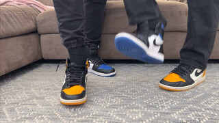 Aj1 mandarin duck sneakers display