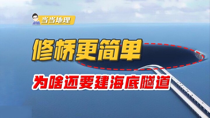 港珠澳大桥中间为啥要修海底隧道，修桥不是更简单吗？【当当地理】