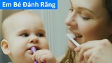 Em bé đánh răng, dạy bé tập chải răng hiệu quả, bé tập đánh răng cùng mẹ