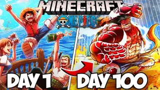 I Survived Minecraft One Piece for 100 Days As Luffy... This Is What Happened