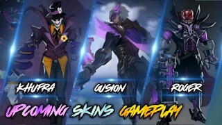 GUSION, ROGER, KHUFRA UPCOMING SKINS GAMEPLAY MARCH 2021