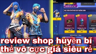 Free Fire| Review Shop Huyền Bí Tháng 4 Lễ Hội GEN Z Thẻ Vô Cực Giá Siêu Rẻ