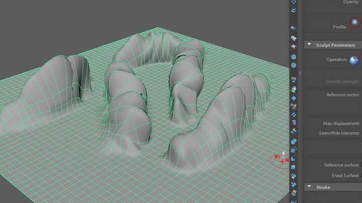 Maya Basic Tutorial: How to use the sculpting geometry tools?