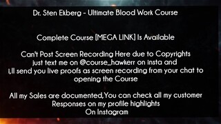 Dr. Sten Ekberg Course Ultimate Blood Work Course download