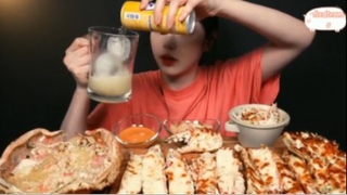 Cua hoang đế phô mai, cơm chiên và sốt mayo phần 1 #mukbang
