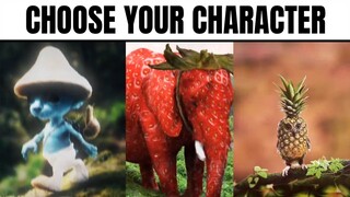 Smurf Cat vs Strawberry Elephant vs Pineapple Owl