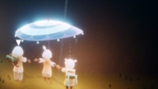 【Sky: Encountering Light】Meet three wingless bosses holding umbrellas and running in the rainforest