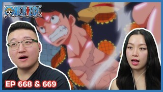 DOFLAMINGO FAMILY VS STRAW HATS! | One Piece Episode 668 & 669 Couples Reaction & Discussion