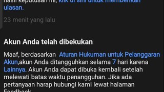 7 hari yang lalu akunku ditangguhkan/ dibekukan oleh pihak Bstation