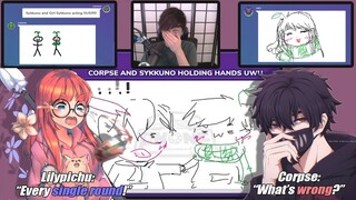 LILY AND MICHAEL GETTING TIRED OF DRAWING SYKKUNO AND CORPSE TOGETHER