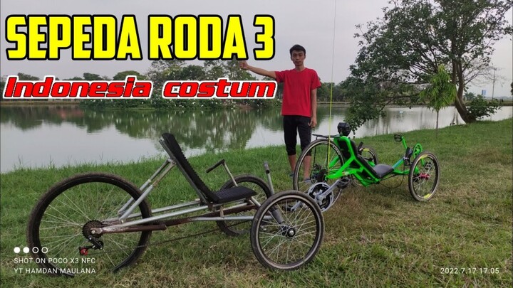 TEST SEPEDA COSTUM RODA 3 PRODUKSI INDONESIA