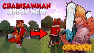 AKU BERUBAH MENJADI CHAINSAW MAN DI MINECRAFT !  Addon Chainsaw Man