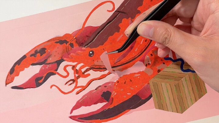 Bagaimana cara menempelkan lobster Boston dengan selotip?