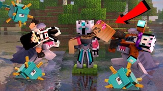 ANIMASI LOMMBA BALAP RENANG DI MAKAN HIU MEGALODON GUARDIAN TERBESAR DI DUNIA MINECRAFT !!