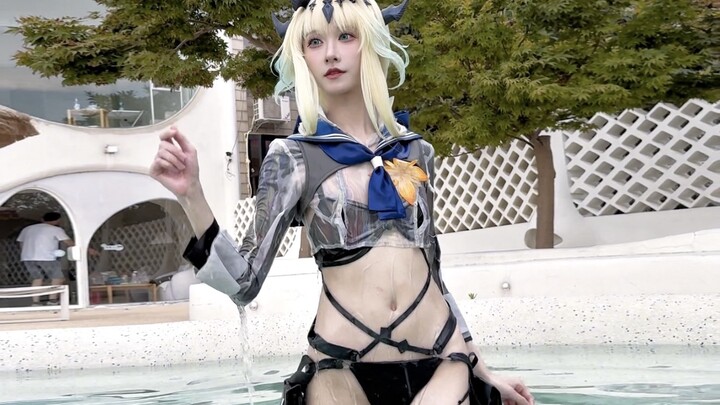Who says I can’t cosplay a swimsuit with my child’s body?