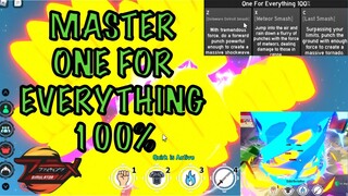 How to MASTER/UNLOCK ONE FOR ALL 100% IN Anime Fighting Simulator