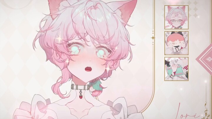 [live2D model display | OC] Such a cute strawberry cat, don’t you want to have a bite?ฅ•̀∀•́ฅ