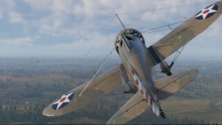 Flight of the P-26B-35 fighter over the airfield