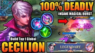 CECILION BEST BUILD 2024 | TOP 1 GLOBAL CECILION BUILD | CECILION GAMEPLAY | MOBILE LEGENDS