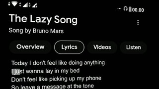 the lazy song