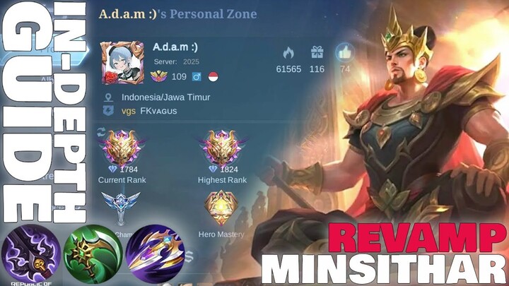 REVAMP MINSITHAR REAL BEST BUILD // Top Globals Items Mistake // Mobile Legends