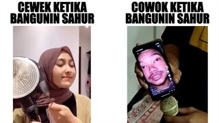 Cewek VS Cowok Ketika Bangunin Sahur...