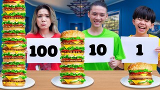 ĂN ĐỒ NGẪU NHIÊN THEO SỐ LƯỢNG | NGƯỜI CUỐI CÙNG NGỪNG ĂN THẮNG 1 TRIỆU | SUNNY TRƯƠNG