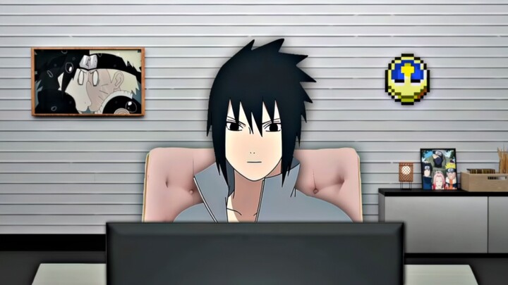 Sasuke: How dare you ask me for gold coins? I'll change my face...