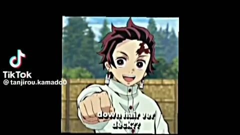 tanjirou down hair😍😎