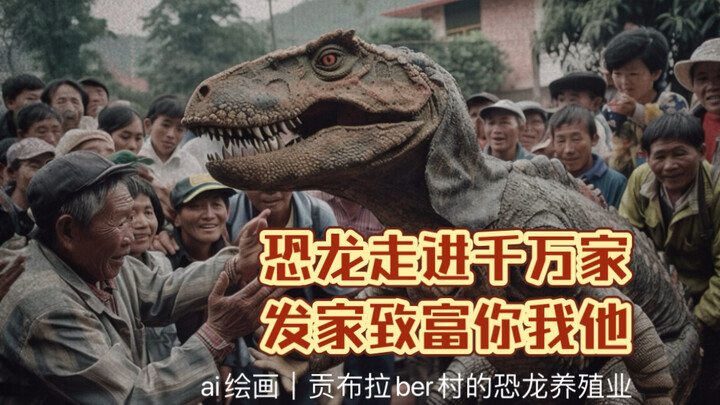 AI vẽ tranh | Khủng long bước vào hàng triệu gia đình, giúp mọi người làm giàu — Ngành chăn nuôi khủ