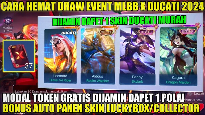 CARA HEMAT DRAW SKIN MLBB X DUCATI (LEOMORD IRITHEL BENEDETTA)!PAKAI 37 TOKEN GRATIS AUTO PANEN SKIN