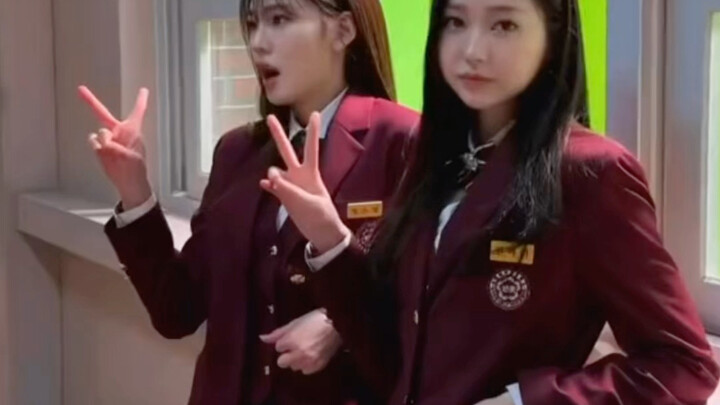 Behind-the-scenes footage from the Korean drama “Iron-Fisted Education,”